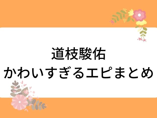 道枝駿佑かわいい